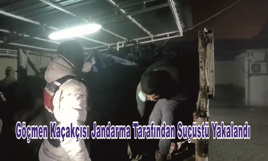 GÖÇMEN KAÇAKÇISI JANDARMA TARAFINDAN SUÇÜSTÜ YAKALANDI 