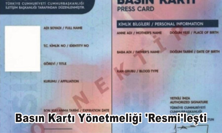 Basın Kartı Yönetmeliği 