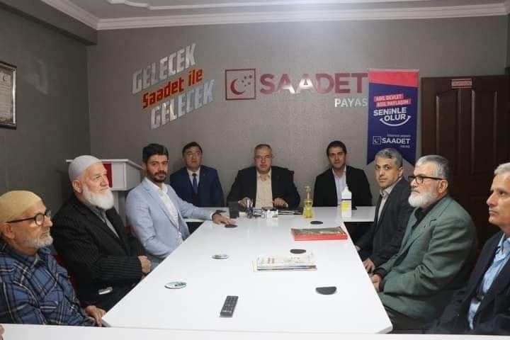 MİLLET İTTİFAKI ADAYLARI DOÇ. DR. NECMETTİN ÇALIŞKAN VE BEKİR ATAHAN, SP PAYAS İLÇE TEŞKİLATINI ZİYARET ETTİ