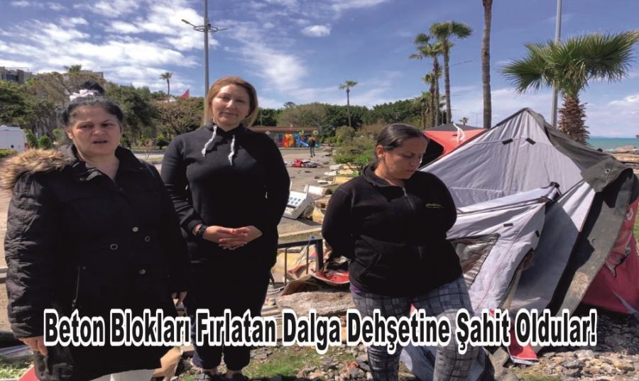 Beton Blokları Fırlatan Dalga Dehşetine Şahit Oldular!