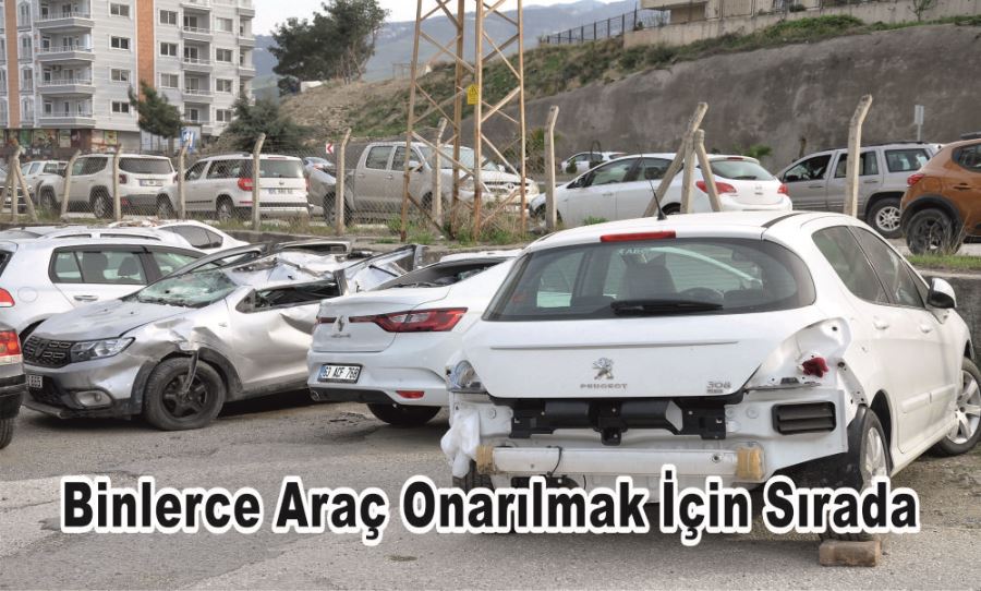 Binlerce Araç Onarılmak İçin Sırada