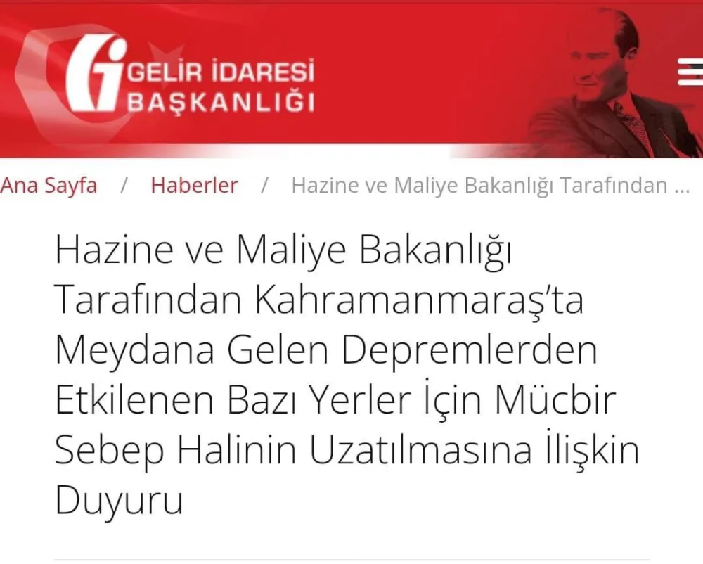 MÜCBİR SEBEP UZATILDI