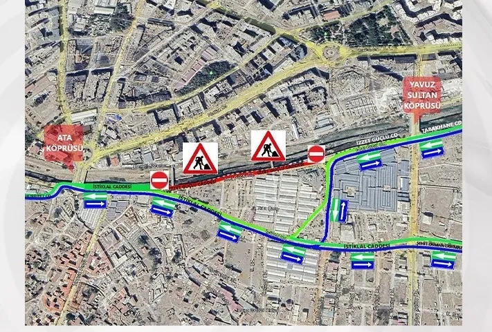 İZZET GÜÇLÜ CADDESİ TRAFİĞE KAPATILDI