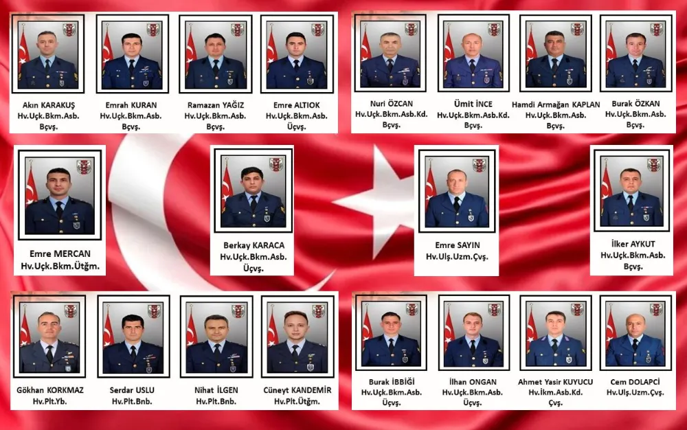 ŞEHİTLERİMİZİN İSİMLERİ DE BELLİ OLDU