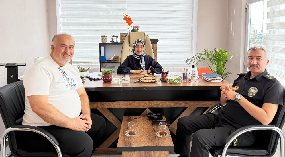 EMNİYET MÜDÜRÜ KALKAN, DYT. TUĞBA YILDIRIM’A HAYIRLI OLSUN ZİYARETİNDE BULUNDU
