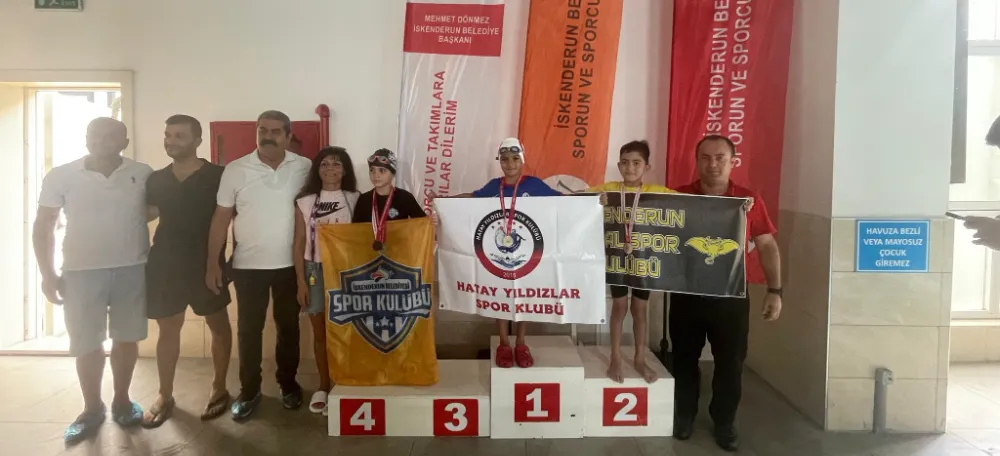 İSKENDERUN BELEDİYESİ YÜZME TAKIMI MADALYALARA ALIŞTI